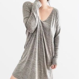 Aritzia Wilfred Free Gail Dress Long Sleeve Heather Grey Size XS